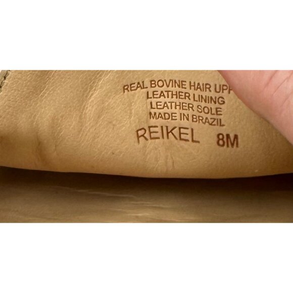 Nurture Womens Black Leather & Bovine Hair Reikel Loafers Size 8M - Picture 6 of 9